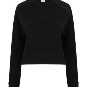 Tombo Ladies Cropped Sweatshirt | Black