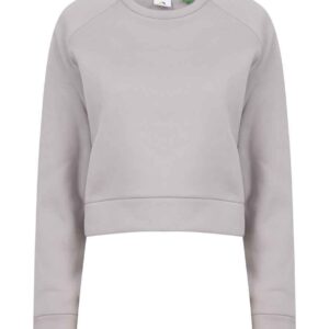 Tombo Ladies Cropped Sweatshirt | Light Grey