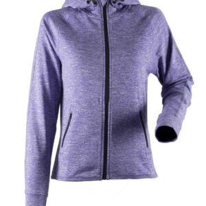 Tombo Ladies Lightweight Running Hoodie | Purple Marl