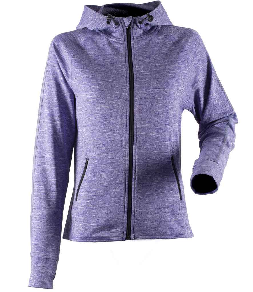 Tombo Ladies Lightweight Running Hoodie | Purple Marl
