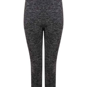 Tombo Ladies Seamless Cropped Leggings | Dark Grey Marl