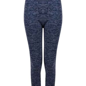 Tombo Ladies Seamless Cropped Leggings | Navy Marl