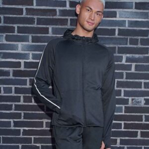 Tombo Lightweight Running Hoodie | Black
