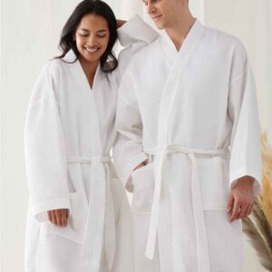 Towel City Waffle Robe | White