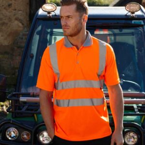 Warrior Hi-Vis Polo Shirt | Fluorescent Orange