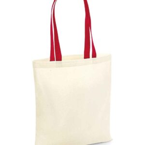 Westford Mill Bag For Life - Contrast Handles | Natural/Classic Red