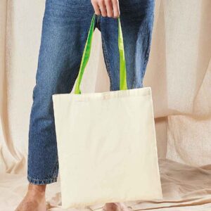 Westford Mill Bag For Life - Contrast Handles | Natural/lime