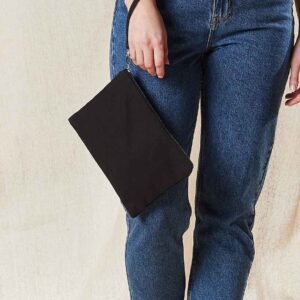 Westford Mill Canvas Wristlet Pouch | Black/Black