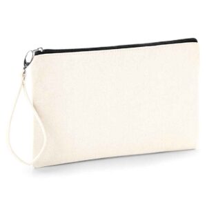 Westford Mill Canvas Wristlet Pouch | Natural/Black