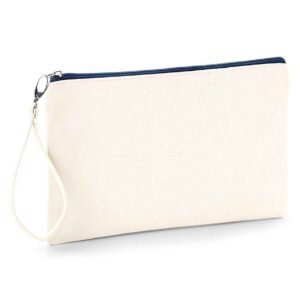 Westford Mill Canvas Wristlet Pouch | Natural/Navy