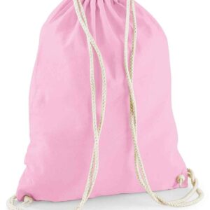 Westford Mill Cotton Gymsac | Classic Pink/White