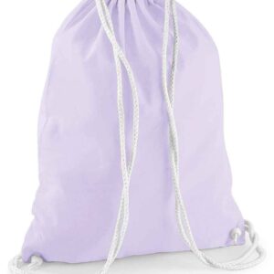 Westford Mill Cotton Gymsac | Lavender/White