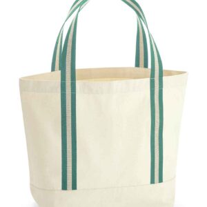 Westford Mill EarthAware® Organic Boat Bag | Natural/Sage Green