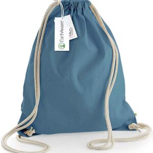 Westford Mill EarthAware® Organic Gymsac | Airforce Blue