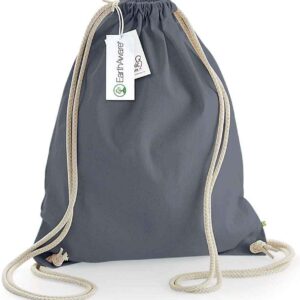 Westford Mill EarthAware® Organic Gymsac | Graphite Grey