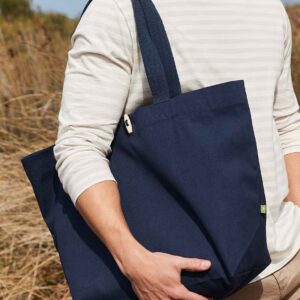 Westford Mill EarthAware® Organic Marina Tote Bag | French Navy