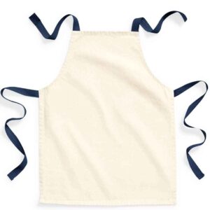 Westford Mill Fairtrade Kids Craft Apron | Natural/French Navy