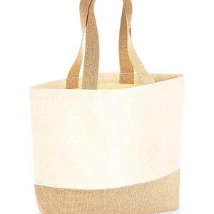 Westford Mill Jute Base Canvas Tote Bag | Natural