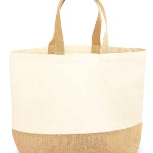 Westford Mill Jute Base Canvas Tote XL Bag | Natural