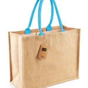 Westford Mill Jute Classic Shopper | Natural/Surf Blue
