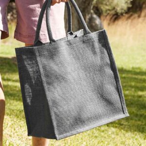 Westford Mill Jute Midi Tote Bag | Graphite Grey/Graphite Grey