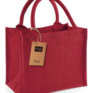 Westford Mill Jute Mini Gift Bag | Red/Red