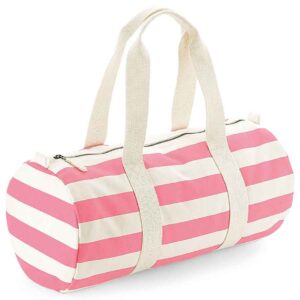 Westford Mill Nautical Barrel Bag | Natural/Pink