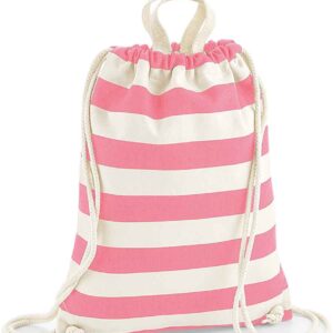 Westford Mill Nautical Gymsac | Natural/Pink