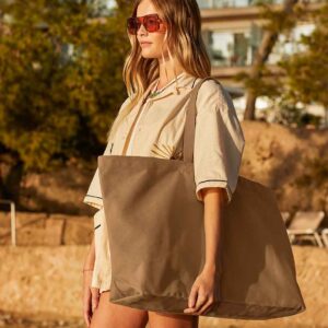 Westford Mill Oversized Canvas Tote Bag | Caramel