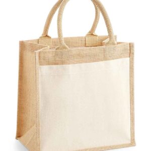 Westford Mill Pocket Jute Midi Tote Bag | Natural
