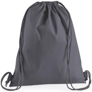 Westford Mill Premium Cotton Gymsac | Graphite Grey