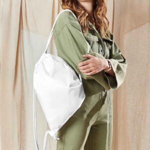 Westford Mill Premium Cotton Gymsac | White