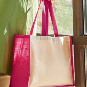 Westford Mill Printers Jute Classic Shopper | Fuchsia