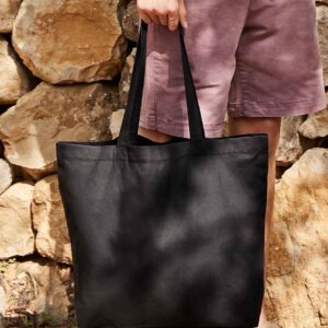 Westford Mill Recycled Cotton Maxi Tote Bag | Black