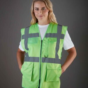 Yoko Executive Waistcoat | Lime Green