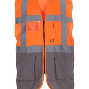 Yoko Executive Waistcoat | Orange/Grey