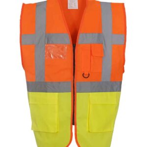 Yoko Executive Waistcoat | Orange/Yellow