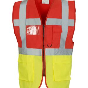 Yoko Executive Waistcoat | Red/Yellow