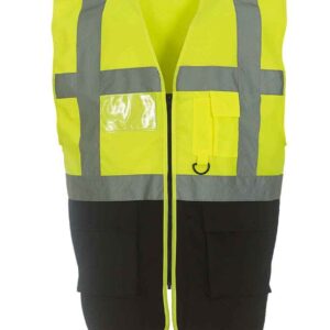 Yoko Executive Waistcoat | Yellow/Black