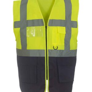 Yoko Executive Waistcoat | Yellow/Navy