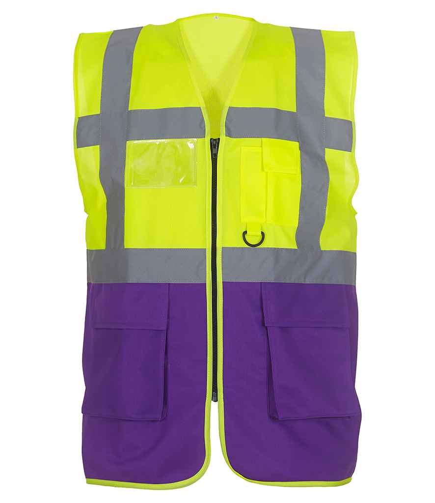 Yoko Executive Waistcoat | Yellow/Purple
