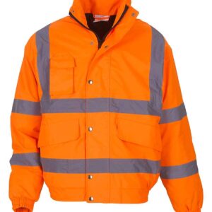Yoko Hi-Vis Classic Bomber Jacket | Orange