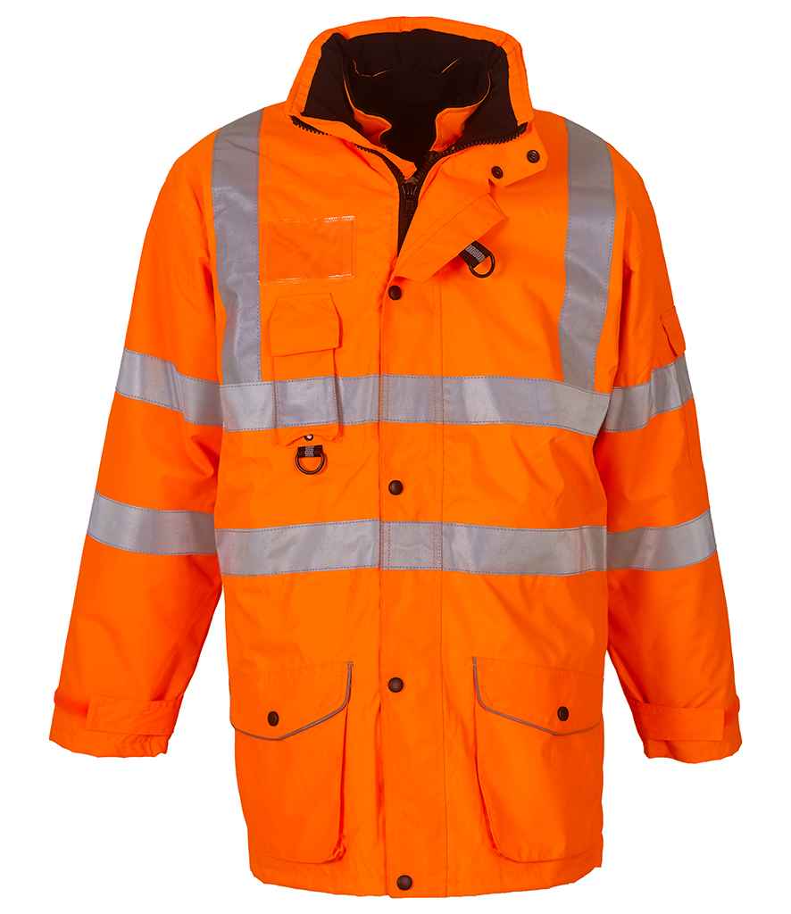 Yoko Hi-Vis Multi-Function 7-in-1 Jacket | Orange - Image 2