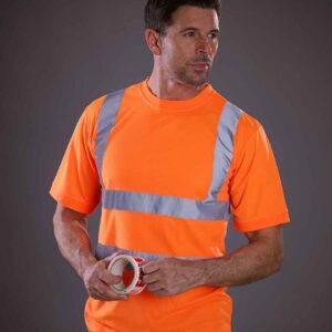 Yoko Hi-Vis Short Sleeve T-Shirt | Orange