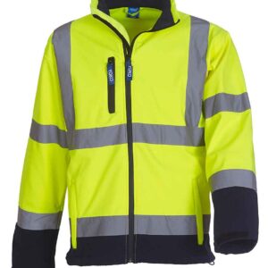 Yoko Hi-Vis Soft Shell Jacket | Yellow/Navy