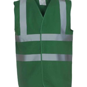 Yoko Hi-Vis Two Band and Braces Waistcoat | Paramedic Green