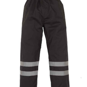 Yoko Hi-Vis Waterproof Overtrousers | Black