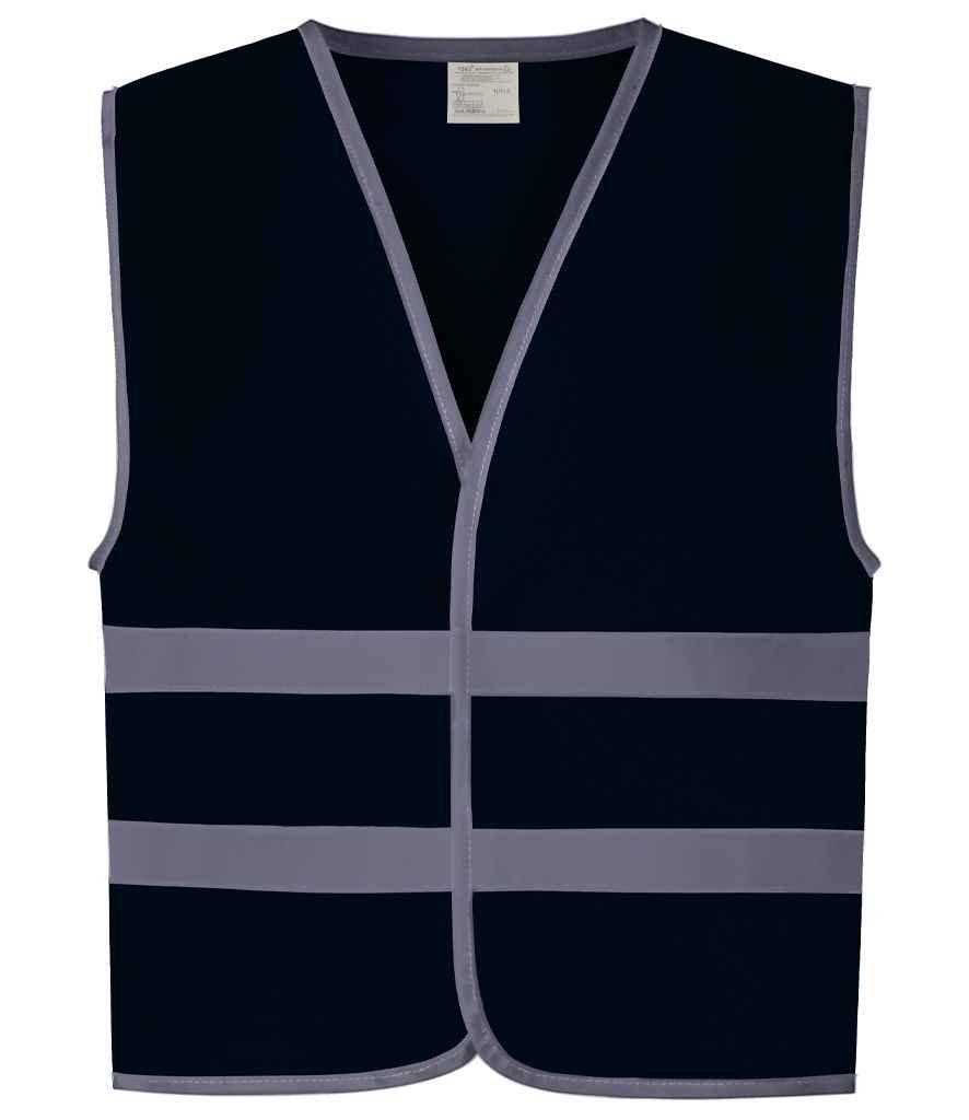 Yoko Kids Hi-Vis Two Band Waistcoat | Navy