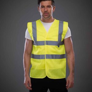 Yoko Top Cool Open Mesh Waistcoat | Yellow