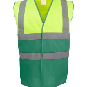 Yoko Two Tone Waistcoat | Yellow/Paramedic Green